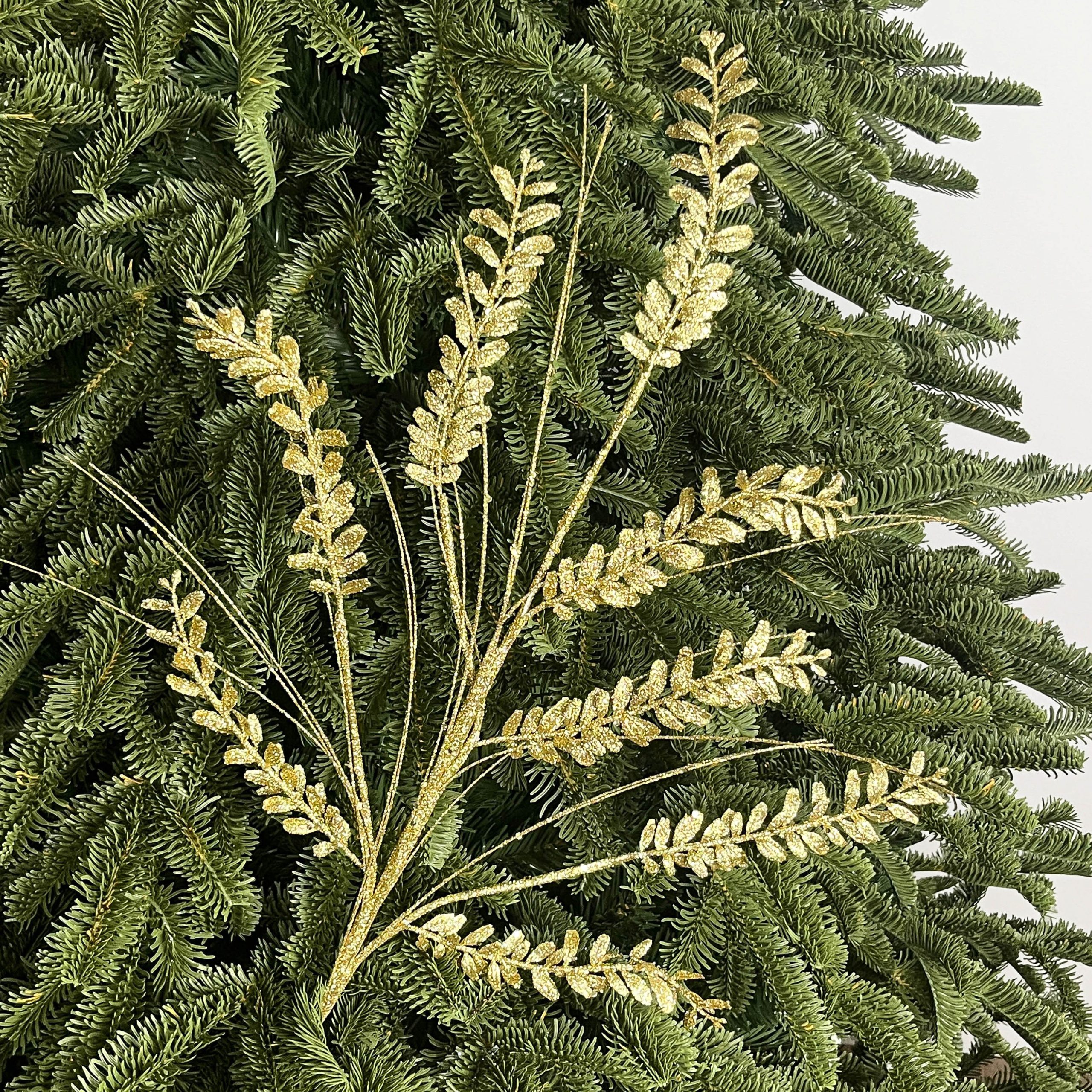 EISWYN Cedarleaf Spray – Gold Christmas Ornaments by Masons Home Decor - Christmas Tree Singapore