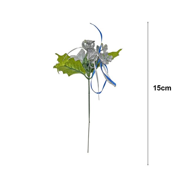 Festive Tree Pick Silver Dimensions