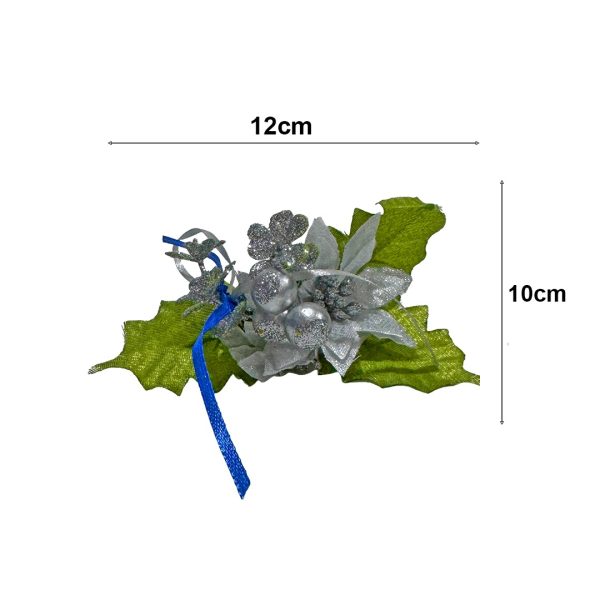 Festive Tree Pick Silver Dimensions