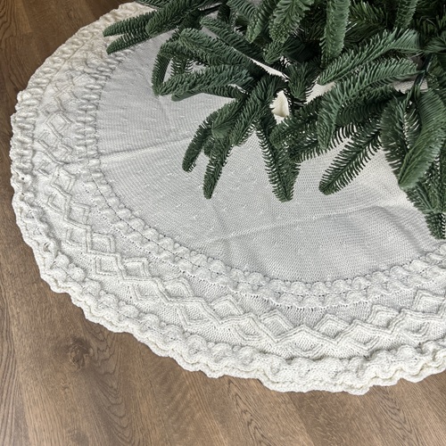 VINTERROD Double Braided Tree Skirt - White by Masons Home Decor - Christmas Tree Singapore