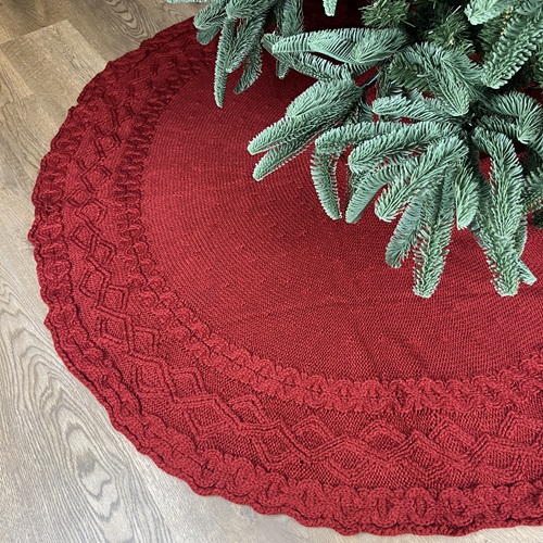 VINTERROD Double Braided Tree Skirt - Red