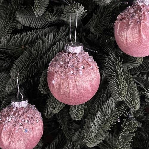 SKIVA Crystal-Crowned Velvet Bauble by Masons Home Decor - Christmas Tree Singapore