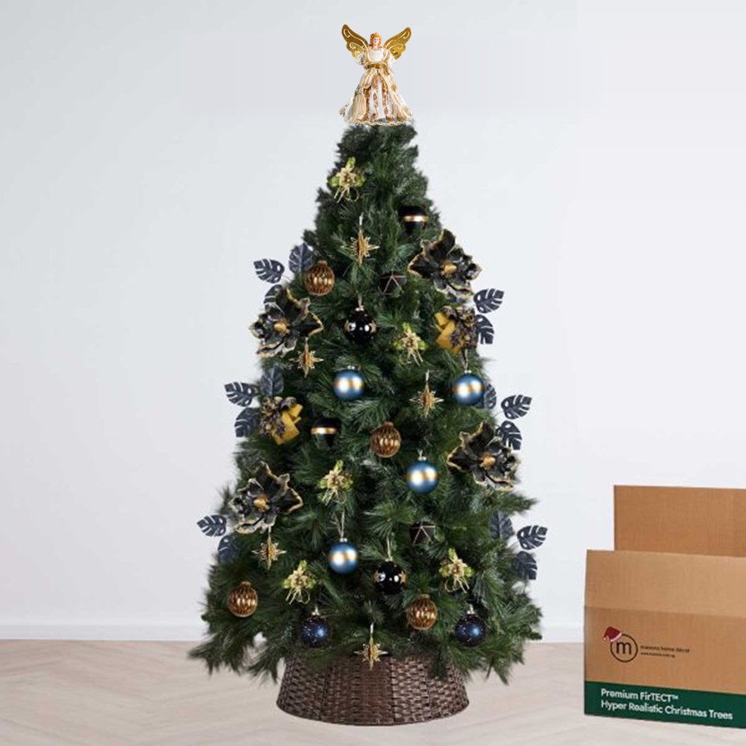 Blue Gold Royale Theme Premium Bundle Abaco Masons Decor - Christmas Tree Singapore