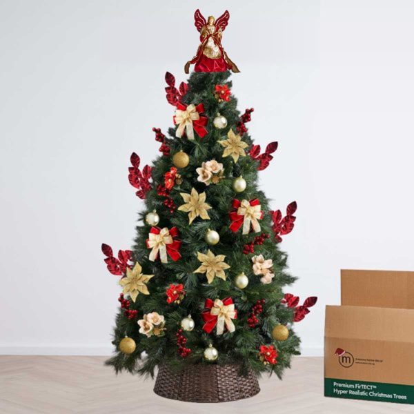 Red Gold Classic Theme Premium Bundle Abaco Masons Decor - Christmas Tree Singapore