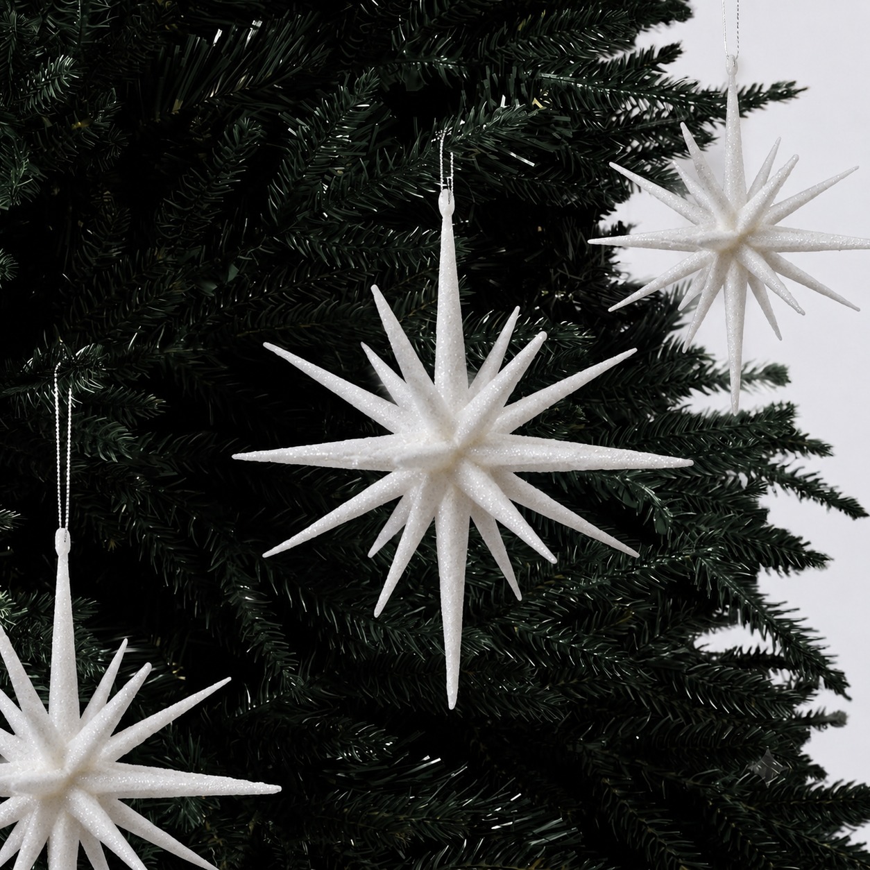 Winterwish Star - White Christmas Ornaments by Masons Home Decor