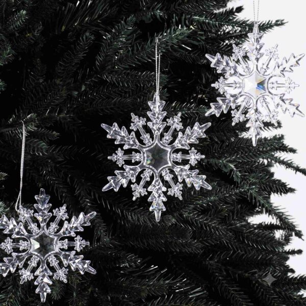 Icebloom Snowflake Clear Ornament