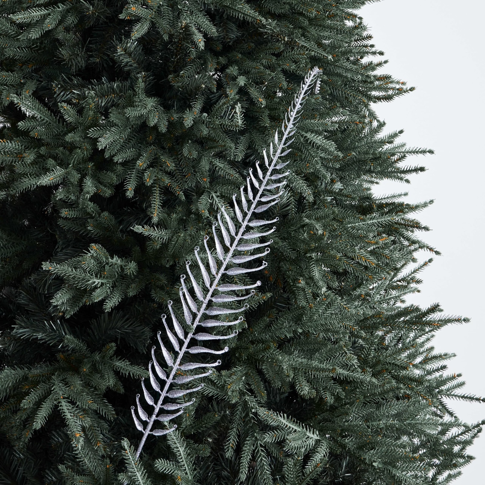 Wintermere Fern Spray Silver Christmas Ornament by Masons Home Decor