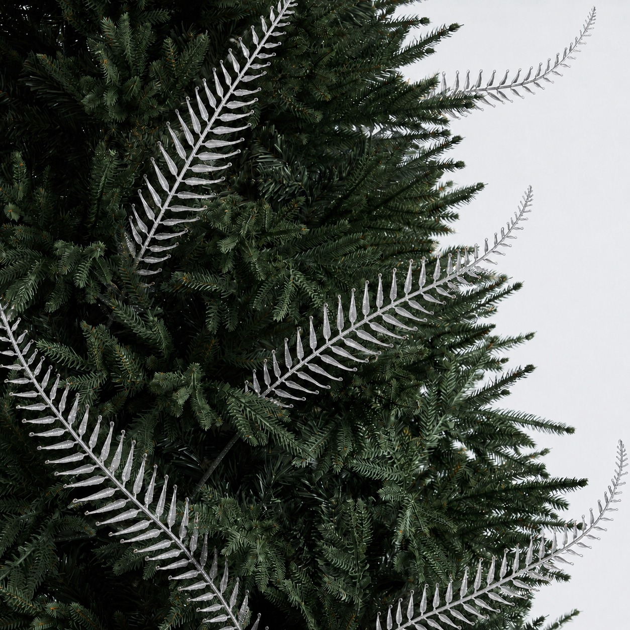 Wintermere Fern Spray Silver Christmas Ornament by Masons Home Decor