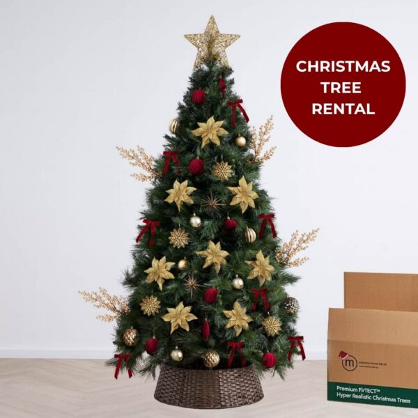 Christmas Tree Rental - Red and Gold Classic Premium Bundle